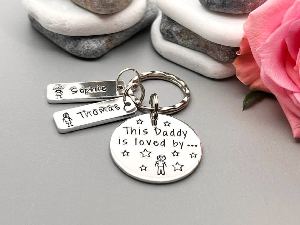 'This Daddy Is Loved By' Keyring