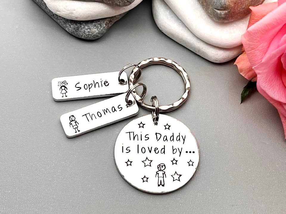 'This Daddy Is Loved By' Keyring