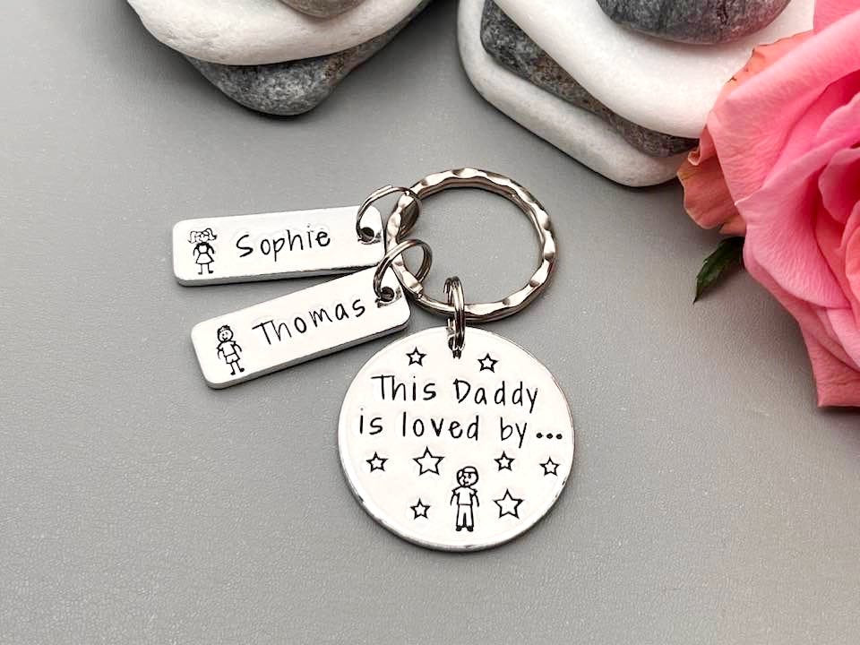 'This Daddy Is Loved By' Keyring