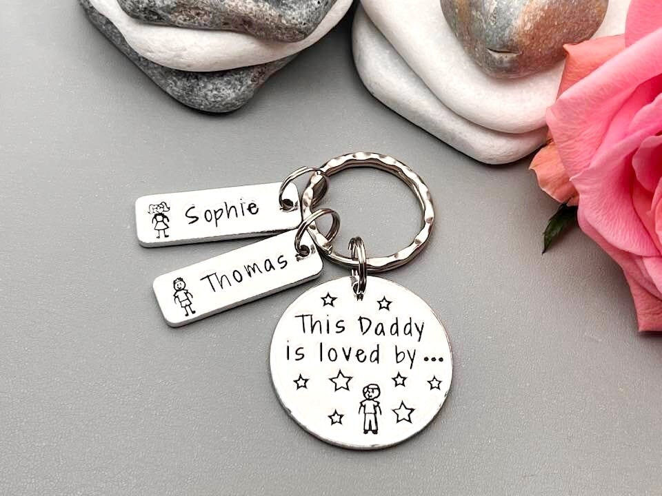 'This Daddy Is Loved By' Keyring