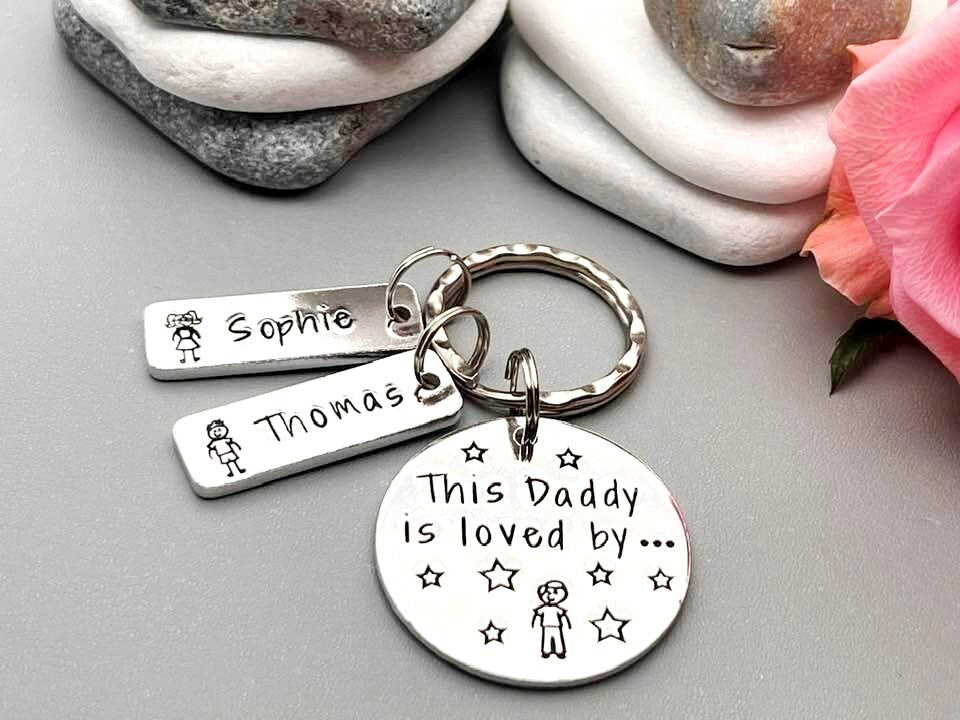 'This Daddy Is Loved By' Keyring