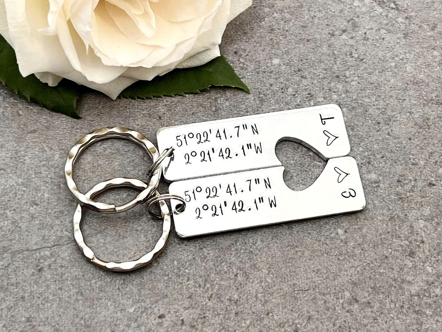 Coordinates Couple's Keyring Set