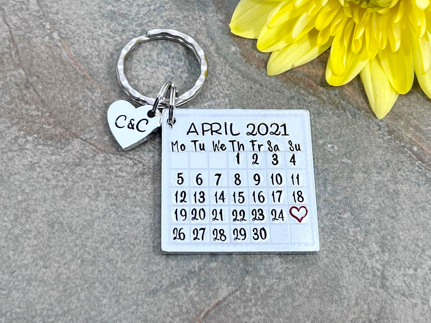 Special Date Calendar Keyring