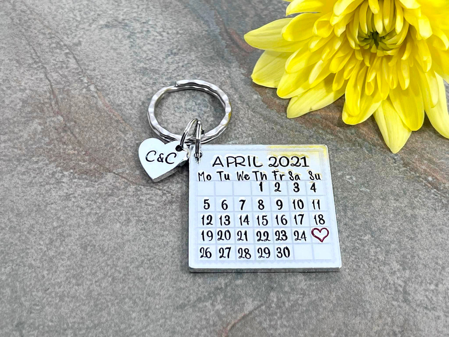 Special Date Calendar Keyring