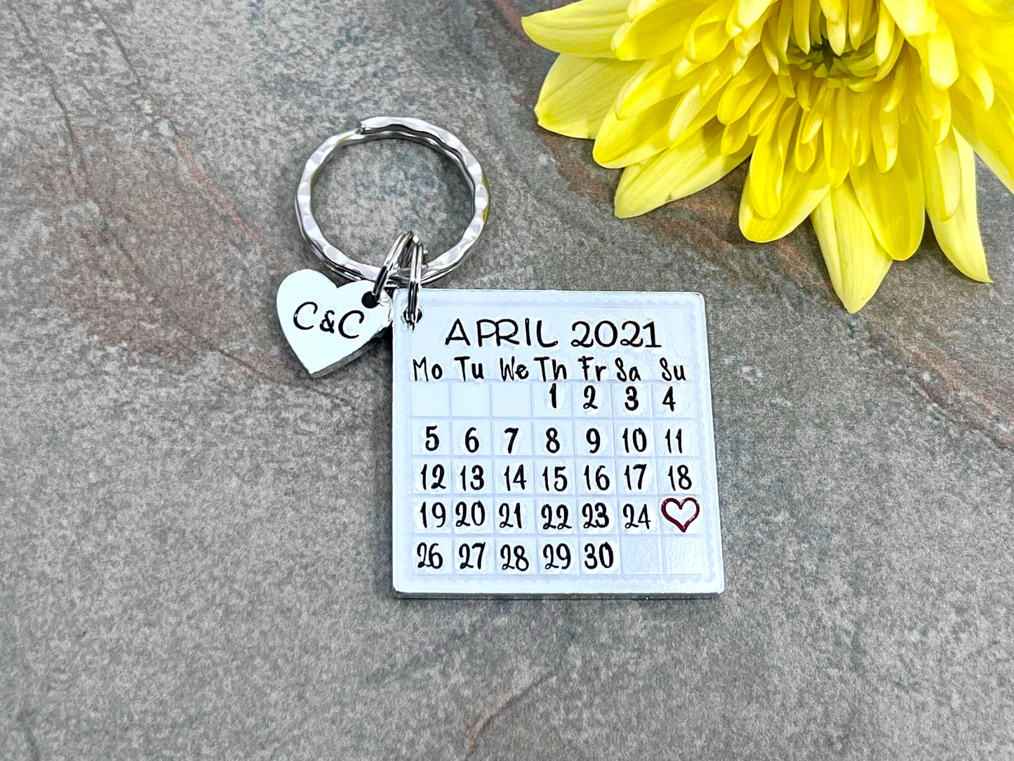 Special Date Calendar Keyring