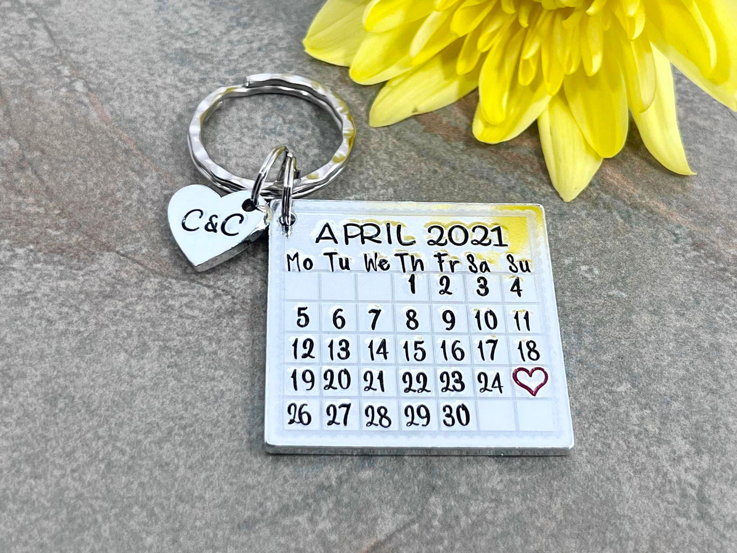 Special Date Calendar Keyring