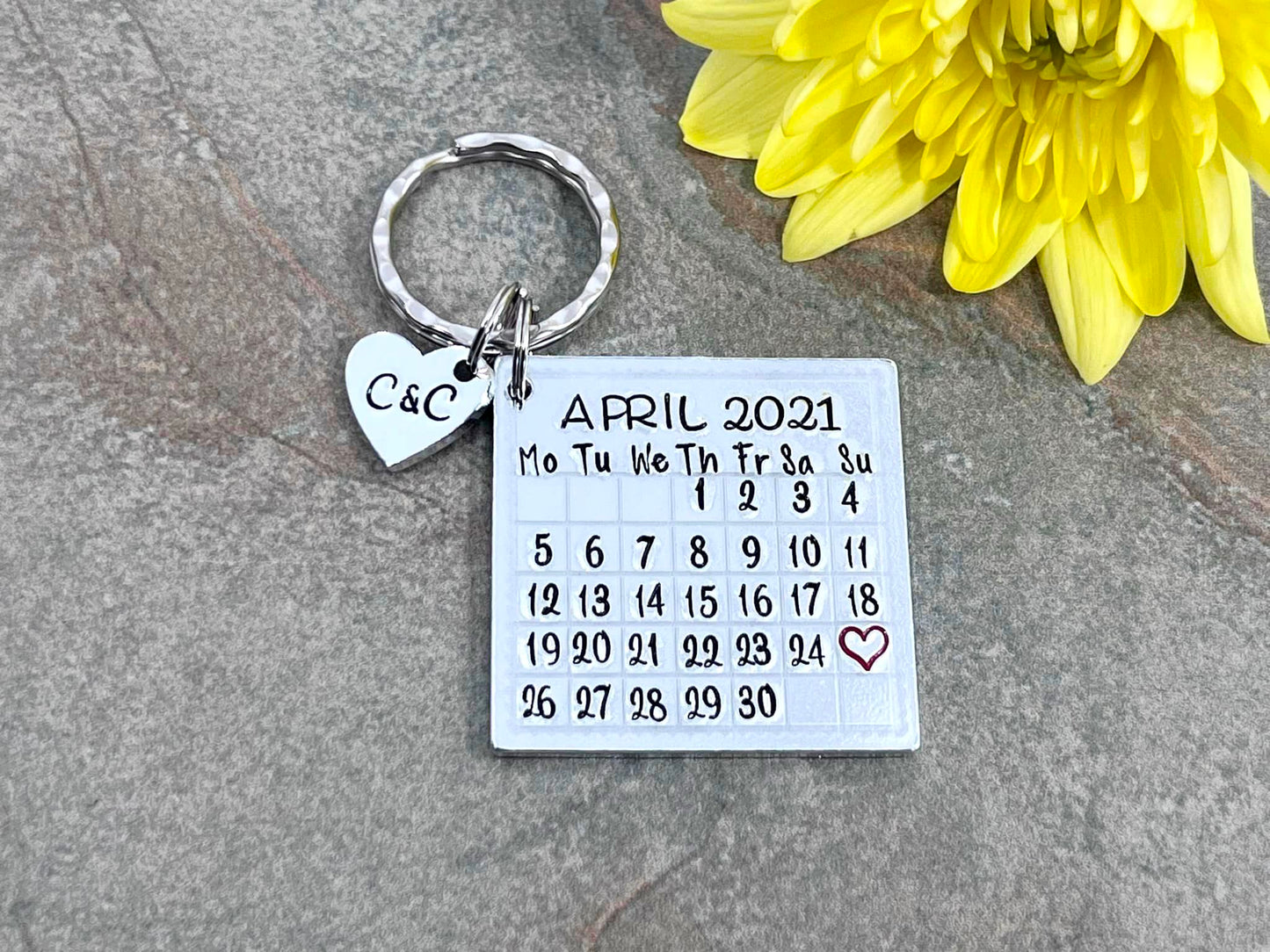 Special Date Calendar Keyring