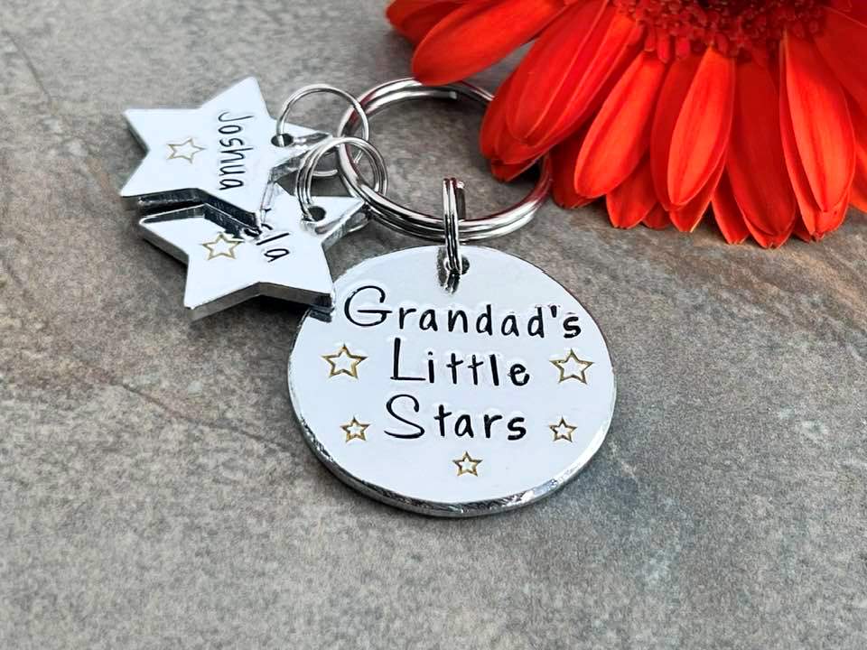 'Grandad's little stars' Keyring