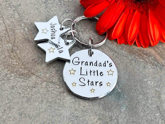 'Grandad's little stars' Keyring