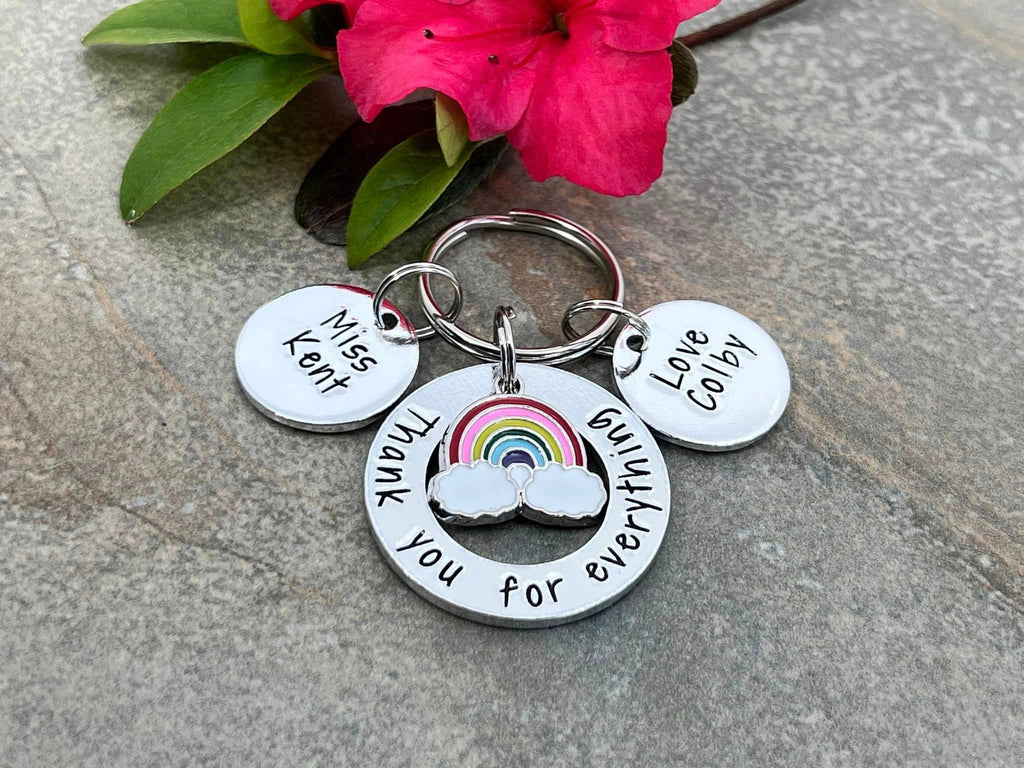 'Thank you for everything' Teacher's Keyring