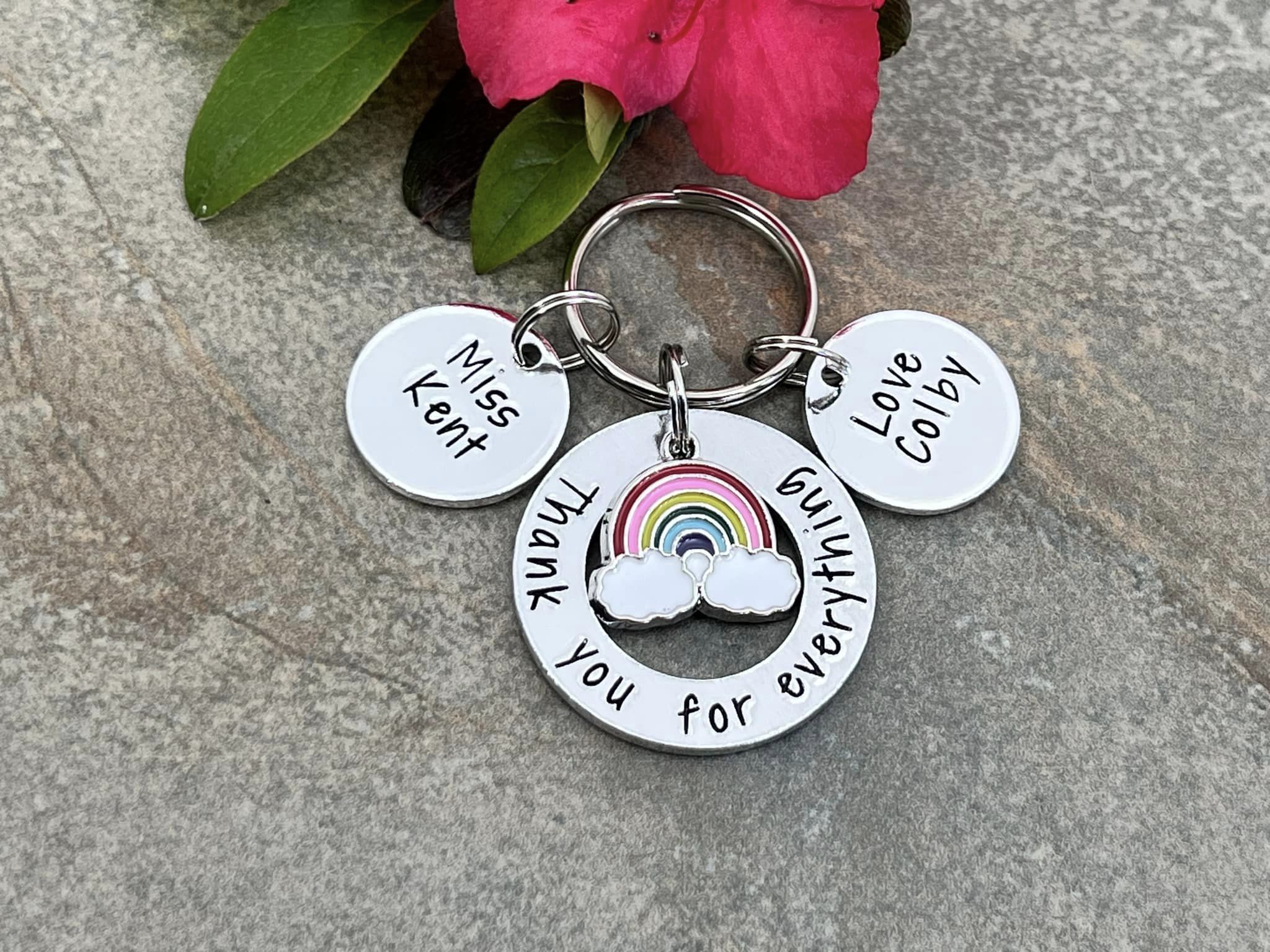 'Thank you for everything' Teacher's Keyring
