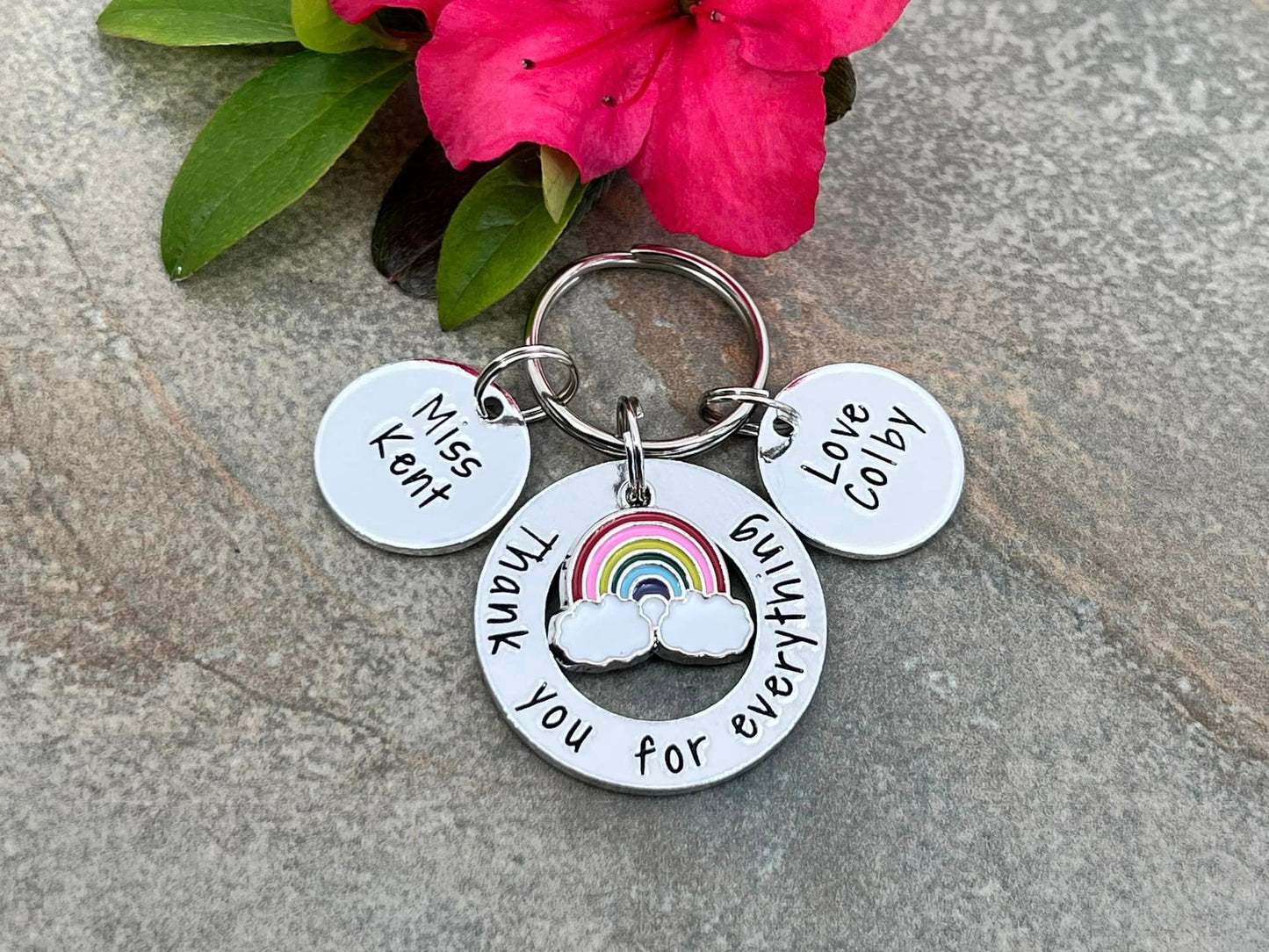 'Thank you for everything' Teacher's Keyring