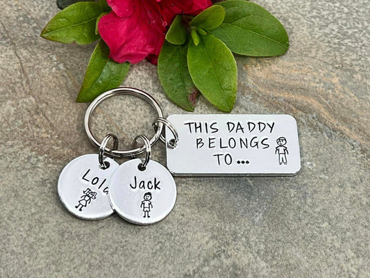 'This Daddy Belongs To' Keyring