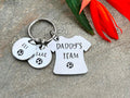 'Daddy's Team' Football Player Keyring