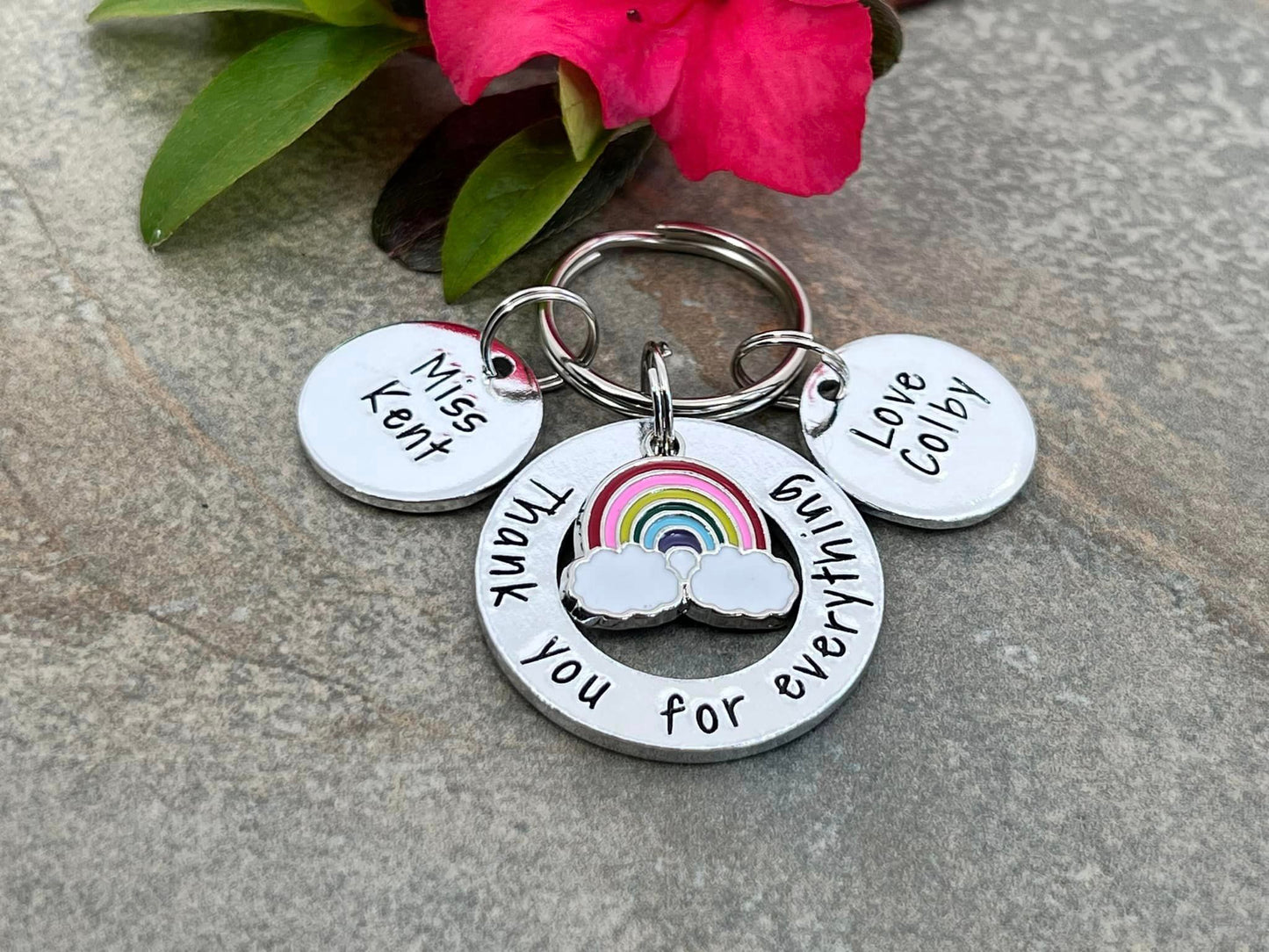'Thank you for everything' Teacher's Keyring