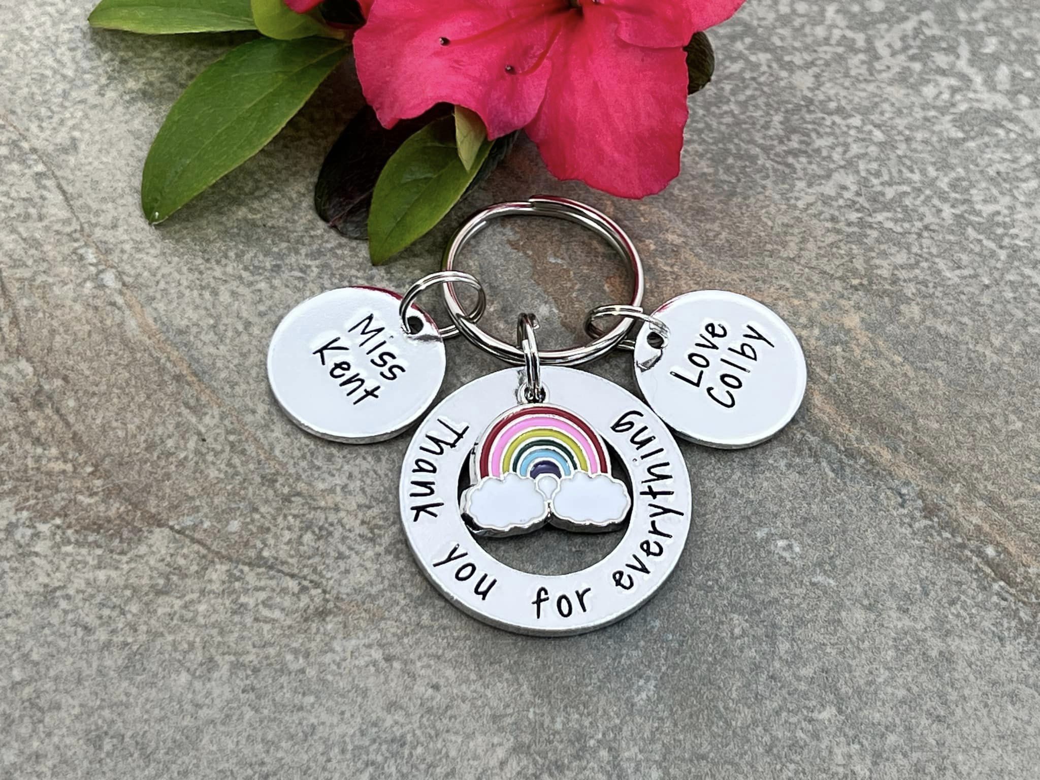 'Thank you for everything' Teacher's Keyring
