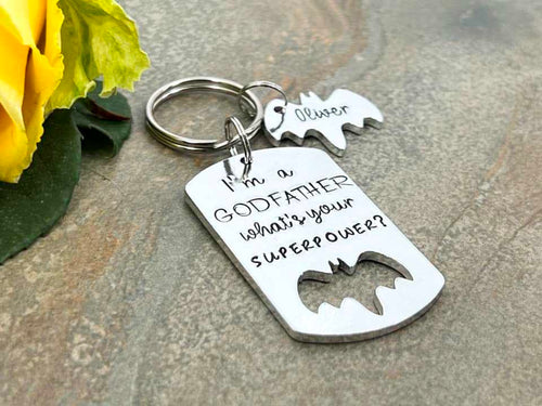 'I'm a Godfather What's Your Superpower' Keyring