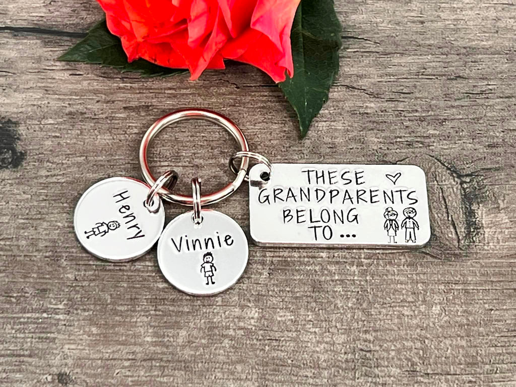 'These Grandparents Belong To' Keyring