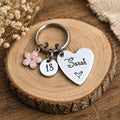 Personalised Birthday Keyring, 18th Birthday Gift for Her, Custom Name Keychain