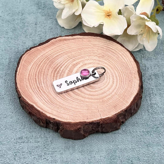 Additional rectangle tag for This grandma/nanny/mummy/auntie belongs to keyring with birthstones for previous customers only