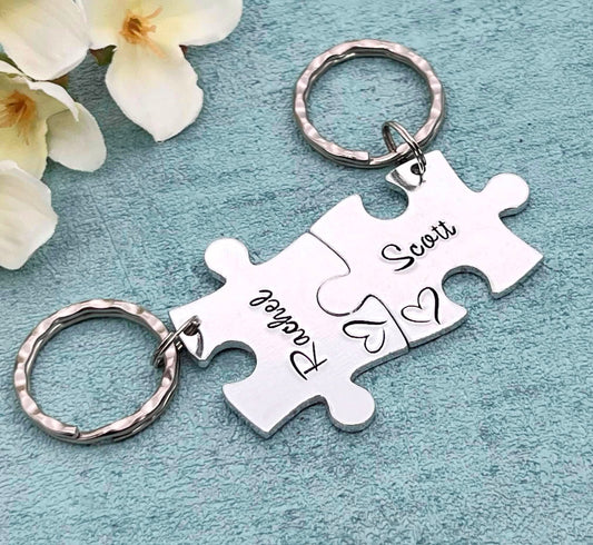 Name Best Friends/Couple's Puzzle Keyring Set
