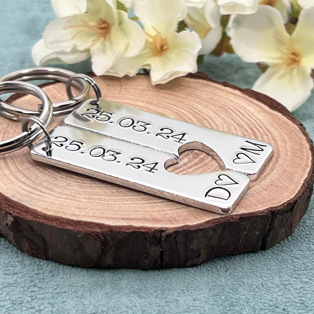 Special Date Couple's Keyring Set