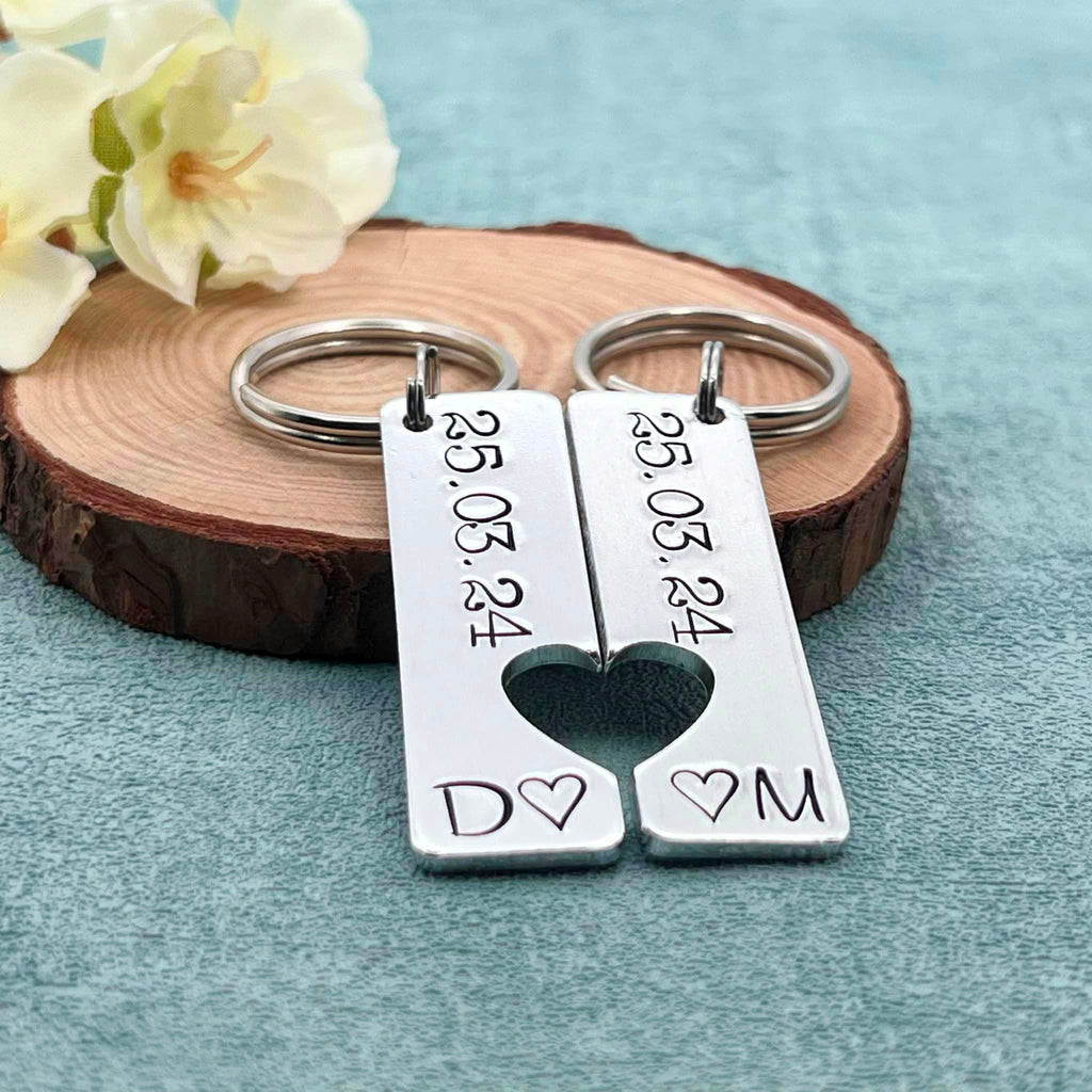 Special Date Couple's Keyring Set