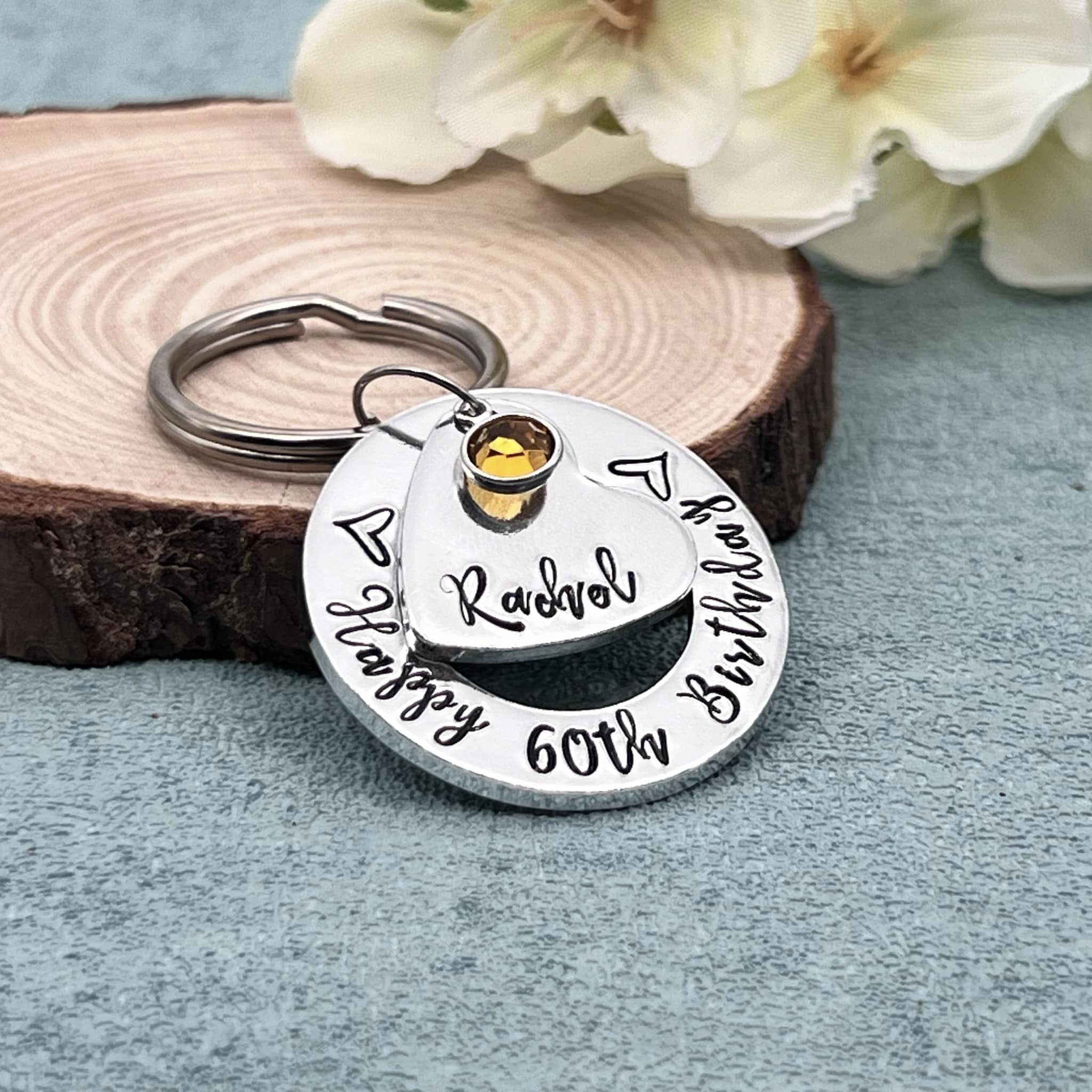 Womens 60th Birthday Keyring
