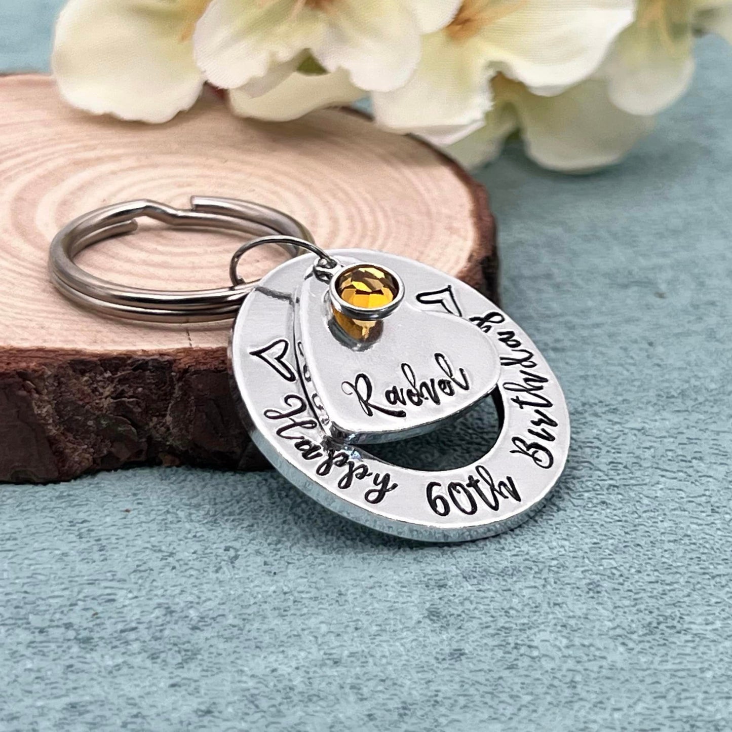 Womens 60th Birthday Keyring