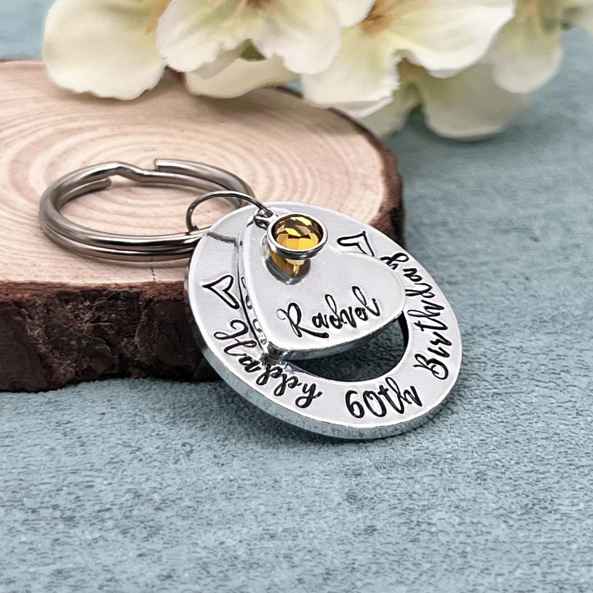 Womens 60th Birthday Keyring