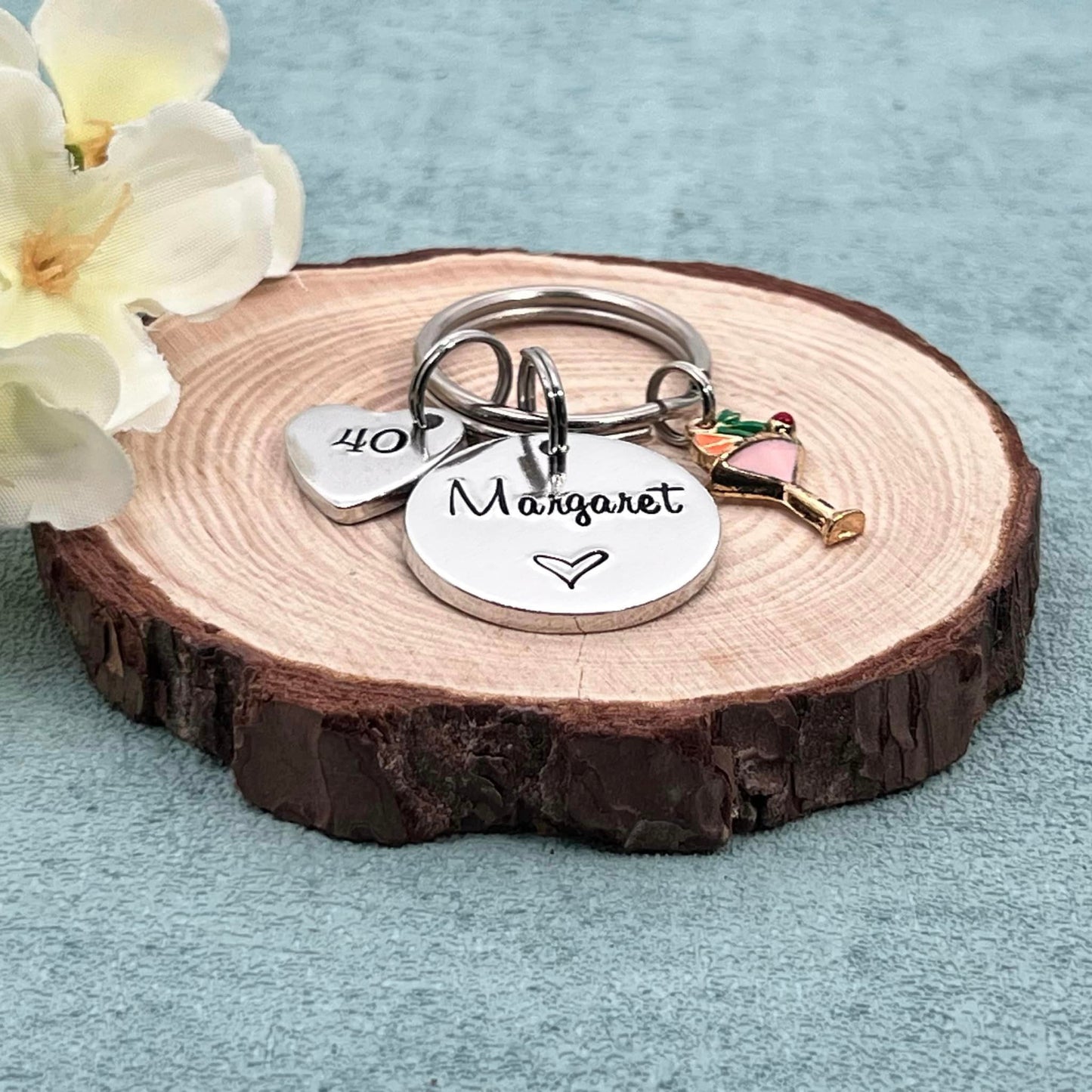 Womens 40th Birthday Keyring