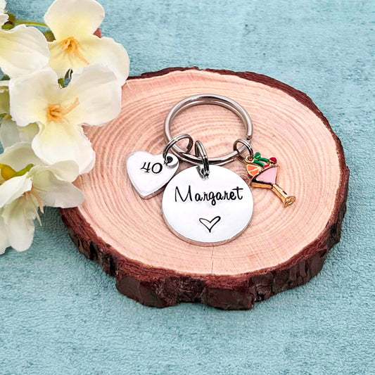 Womens 40th Birthday Keyring