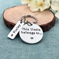 Uncle Gift, This Uncle Belongs To Keyring, Personalised Keyring for Him