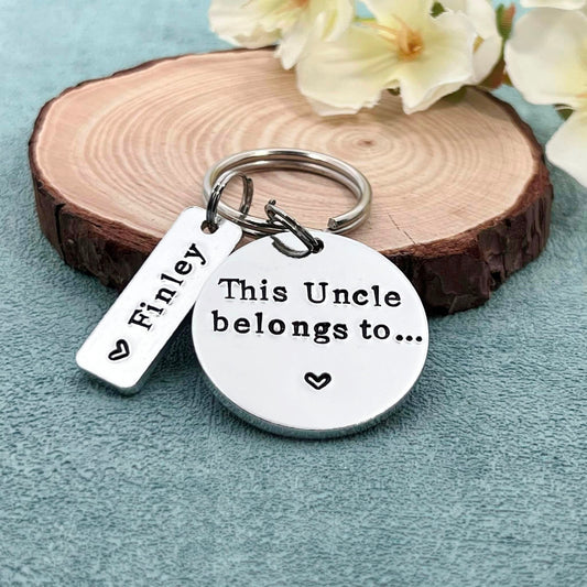 Uncle Gift, This Uncle Belongs To Keyring, Personalised Keyring for Him