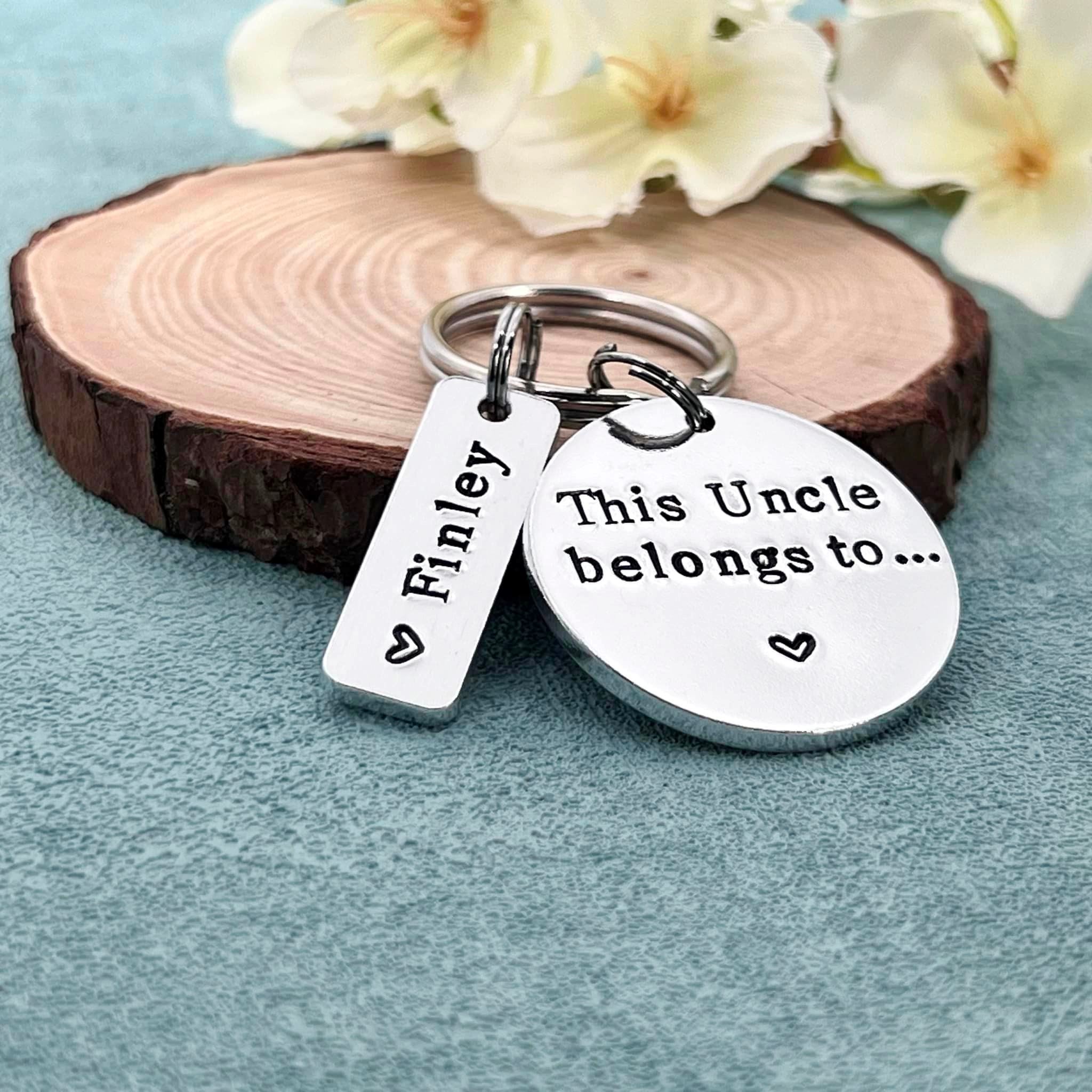 Uncle Gift, This Uncle Belongs To Keyring, Personalised Keyring for Him