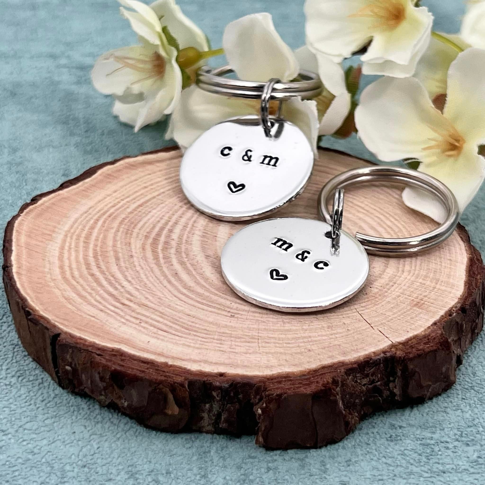 Personalised Initial Couple's Keyring
