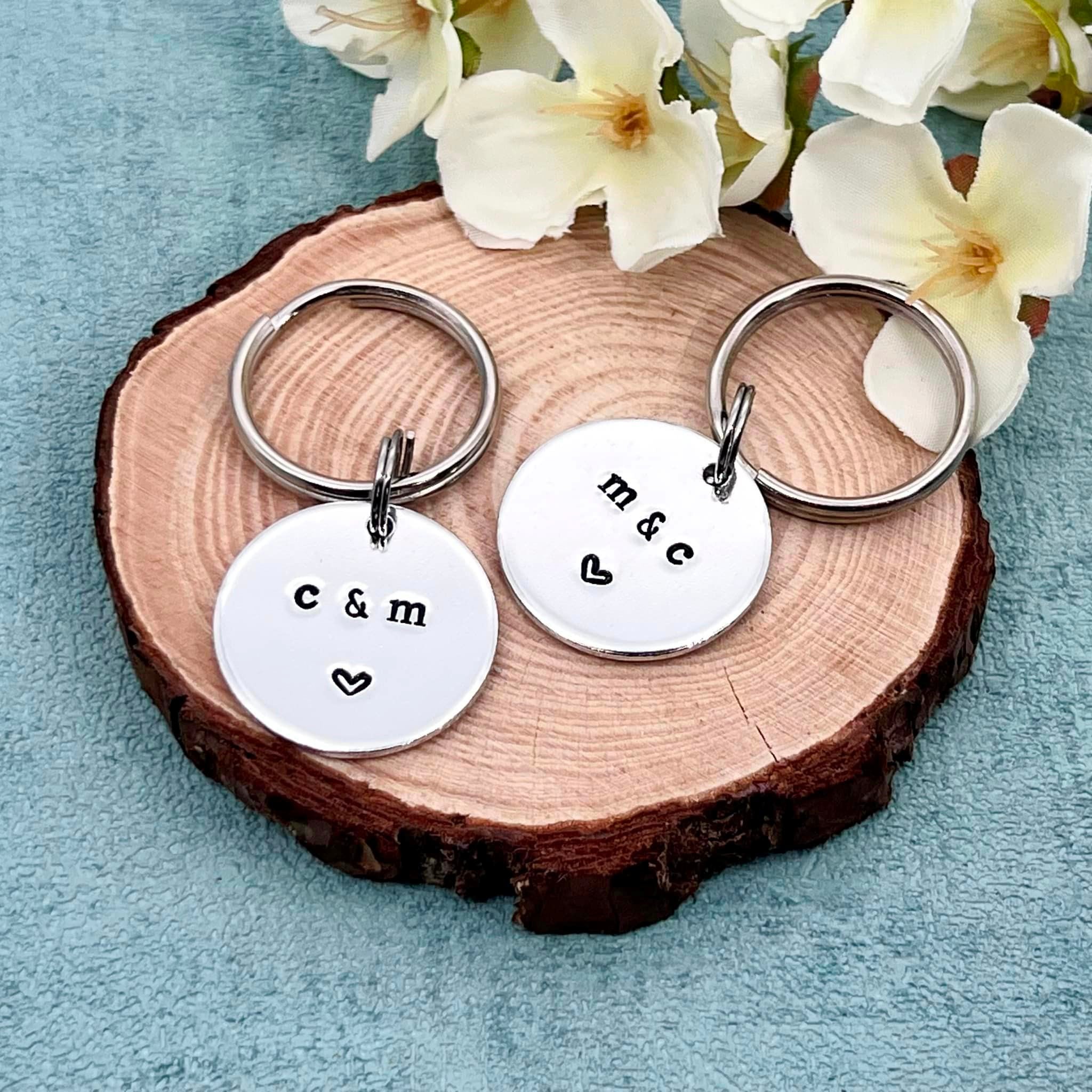 Personalised Initial Couple's Keyring