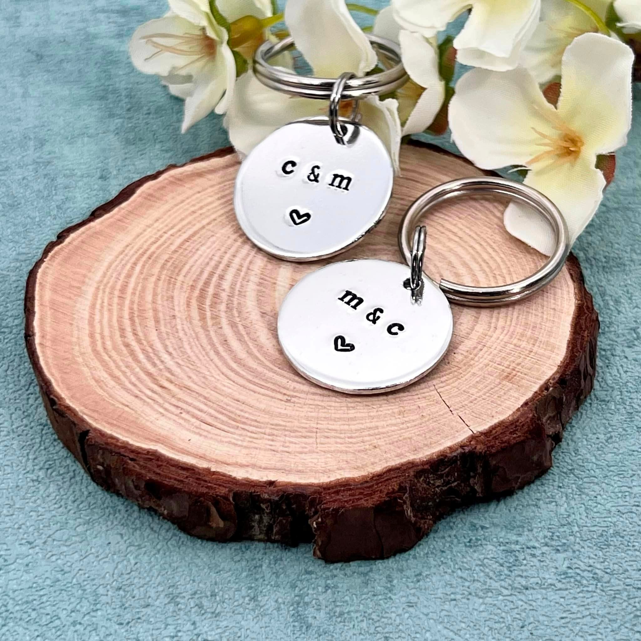 Personalised Initial Couple's Keyring