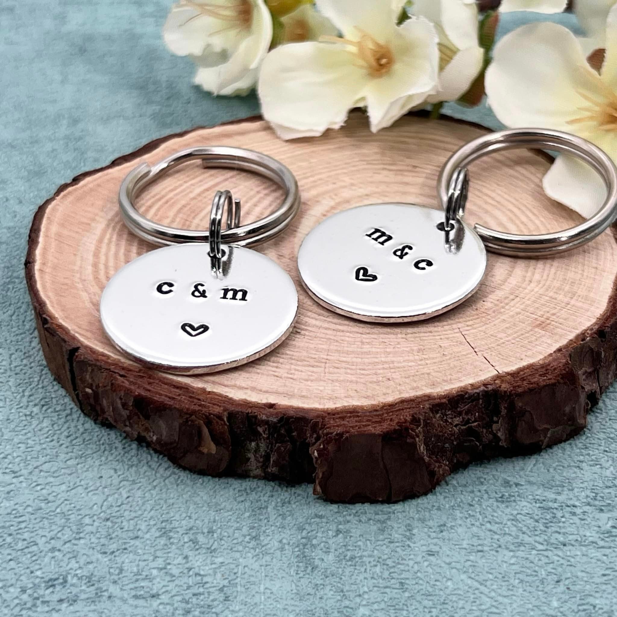Personalised Initial Couple's Keyring