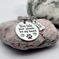 Pet Memorial Keyring, You Left Paw Prints On My Heart