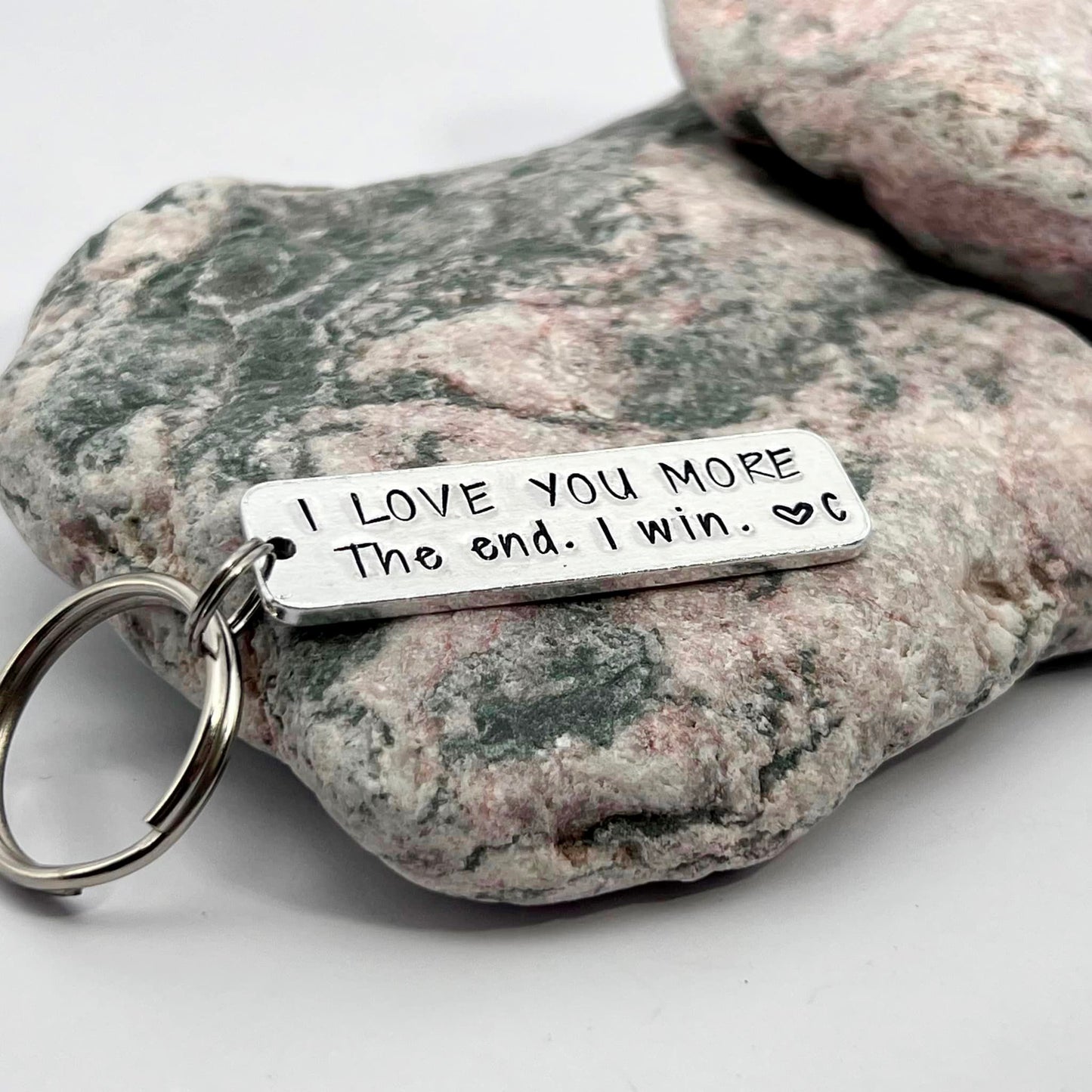 'I Love You More. The End. I Win.' Couple's Keyring