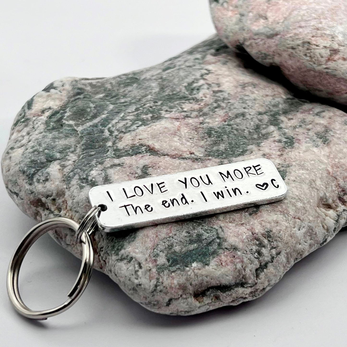 'I Love You More. The End. I Win.' Couple's Keyring