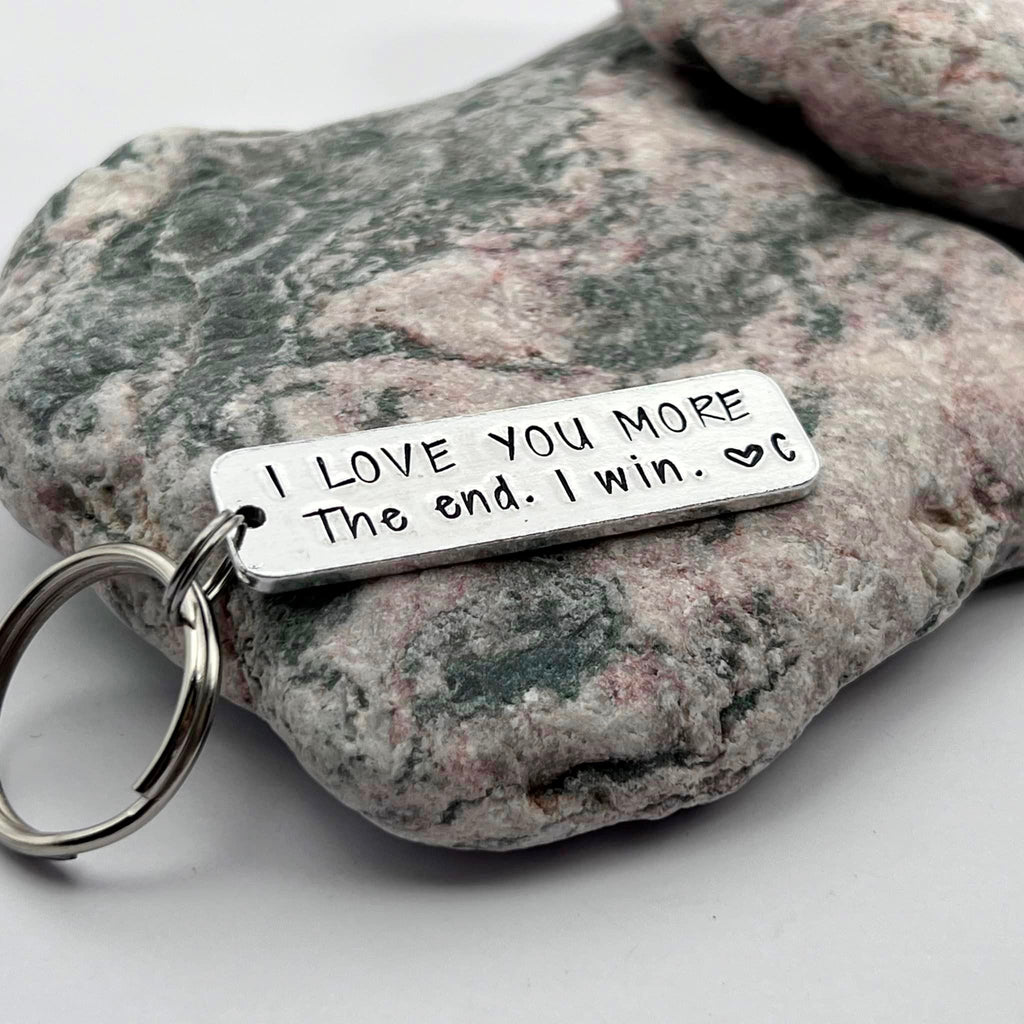 'I Love You More. The End. I Win.' Couple's Keyring