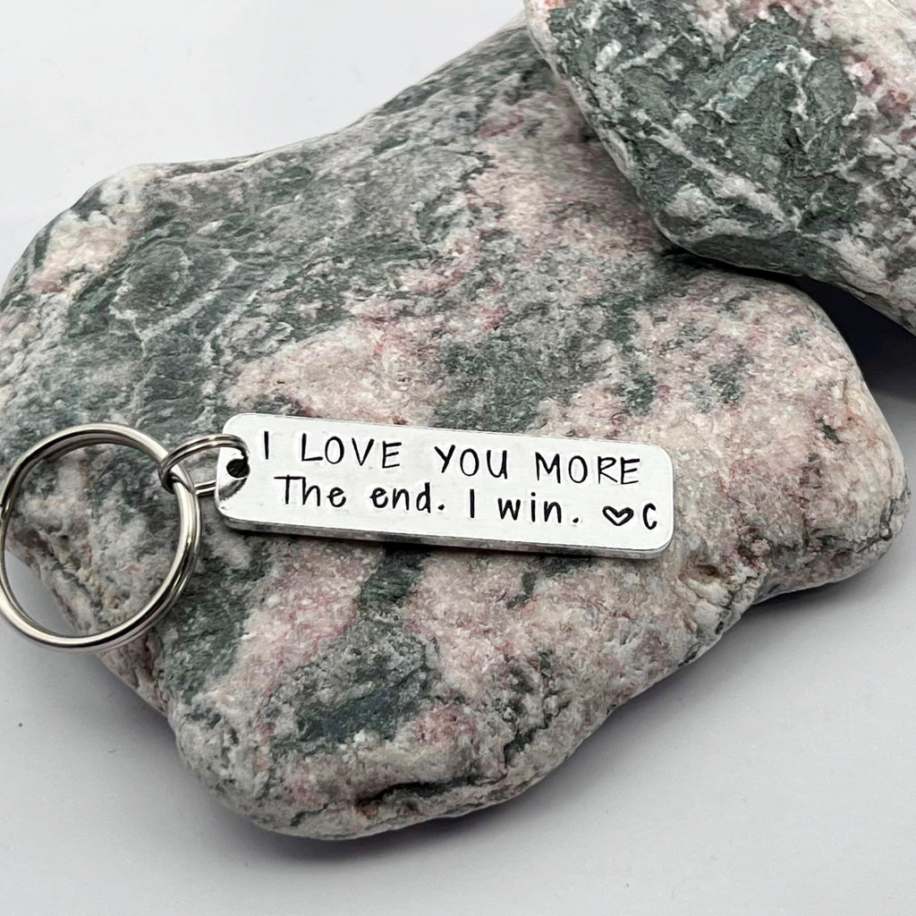 'I Love You More. The End. I Win.' Couple's Keyring