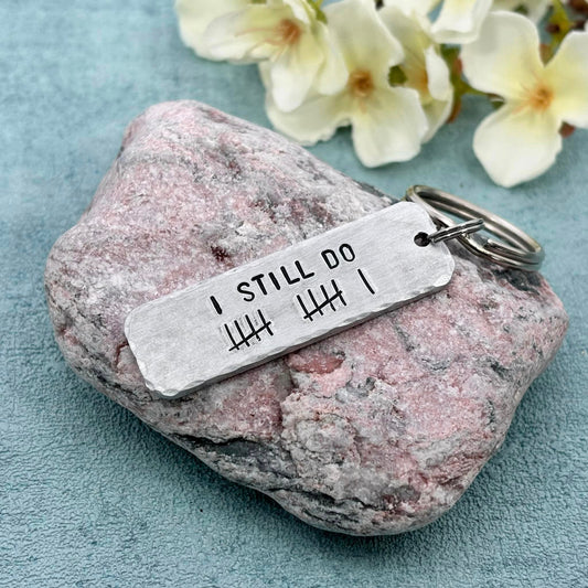 'I STILL DO' Couple's Tally Keyring