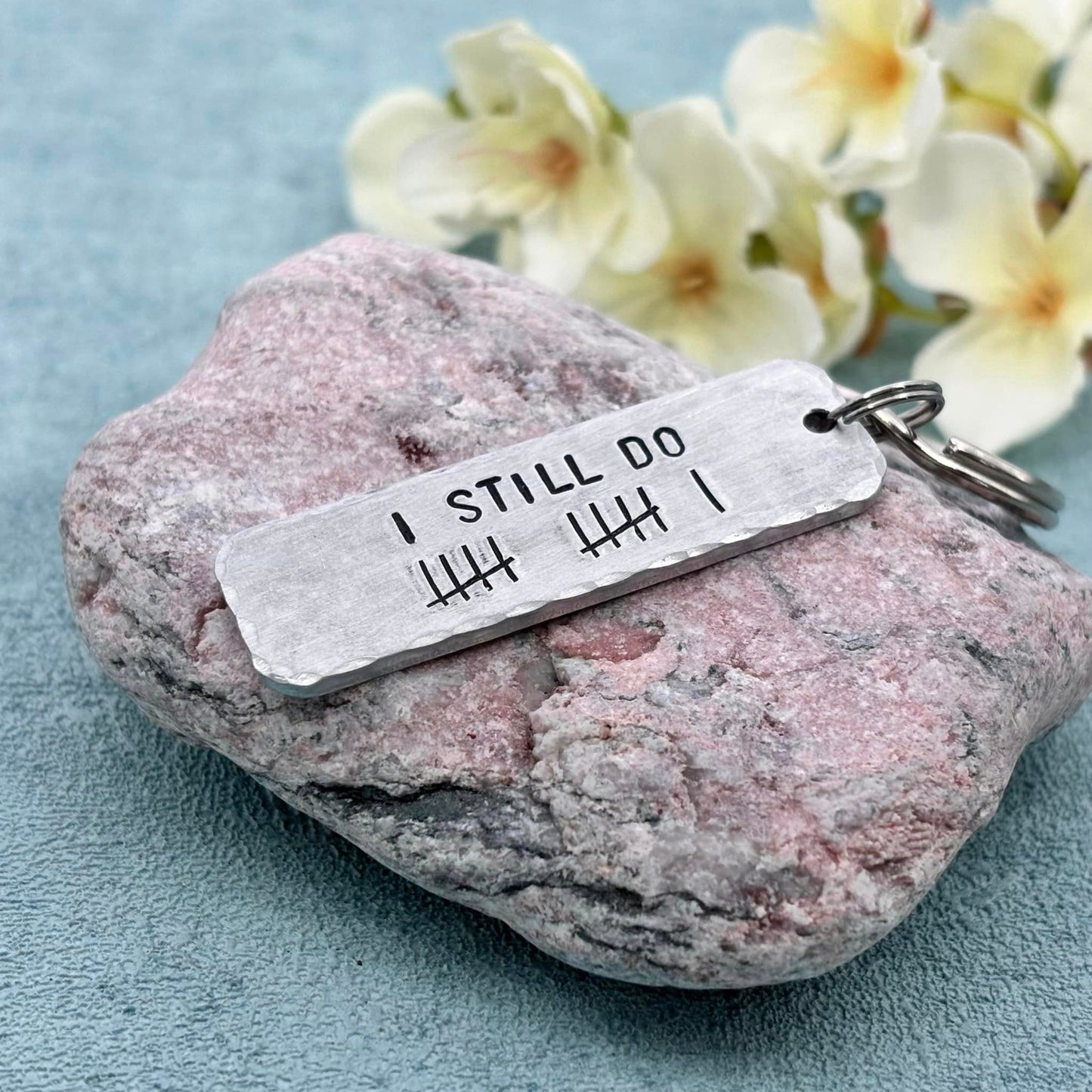 'I STILL DO' Couple's Tally Keyring