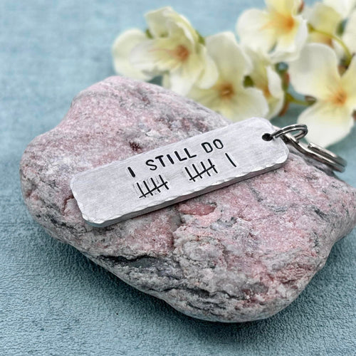 'I STILL DO' Couple's Tally Keyring