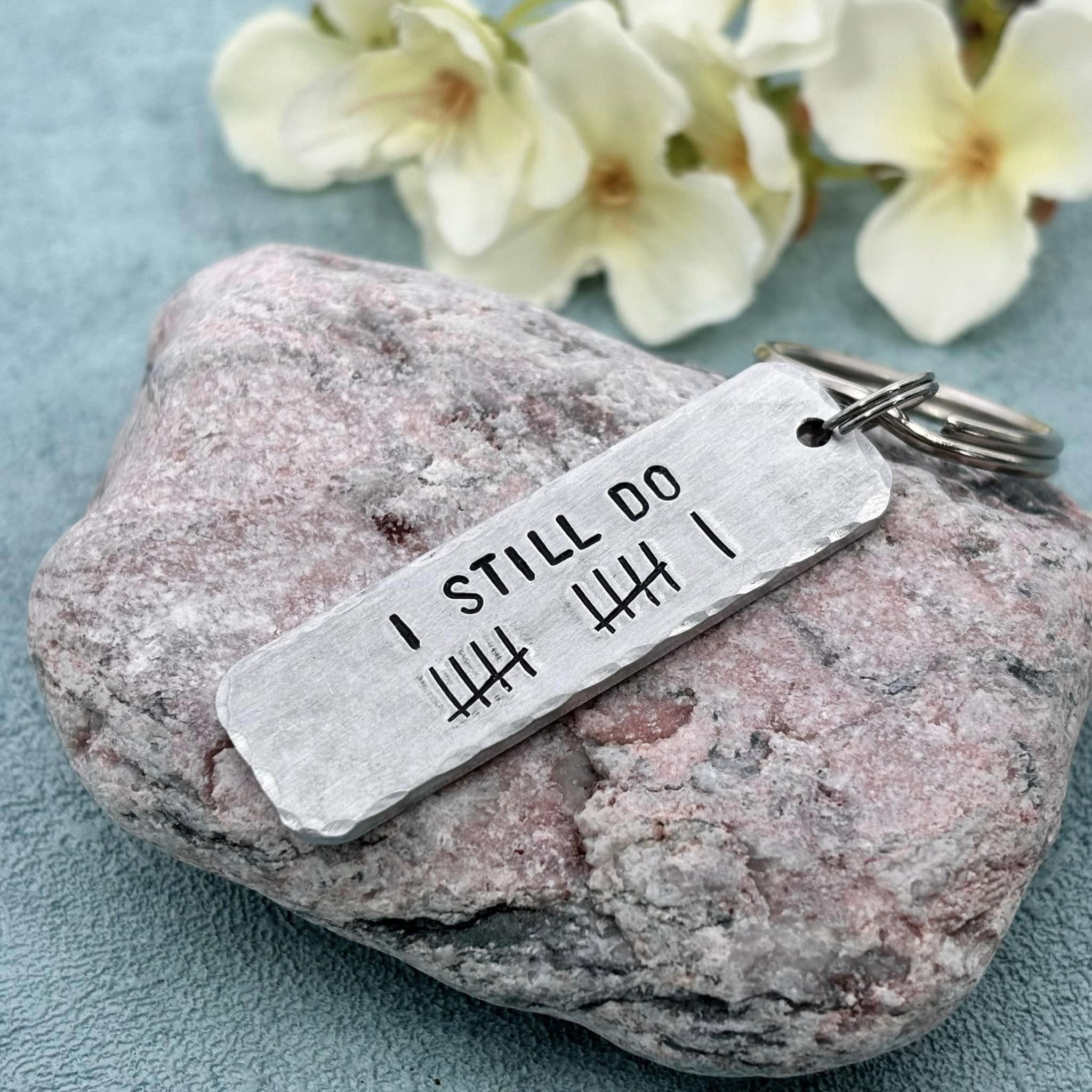 'I STILL DO' Couple's Tally Keyring