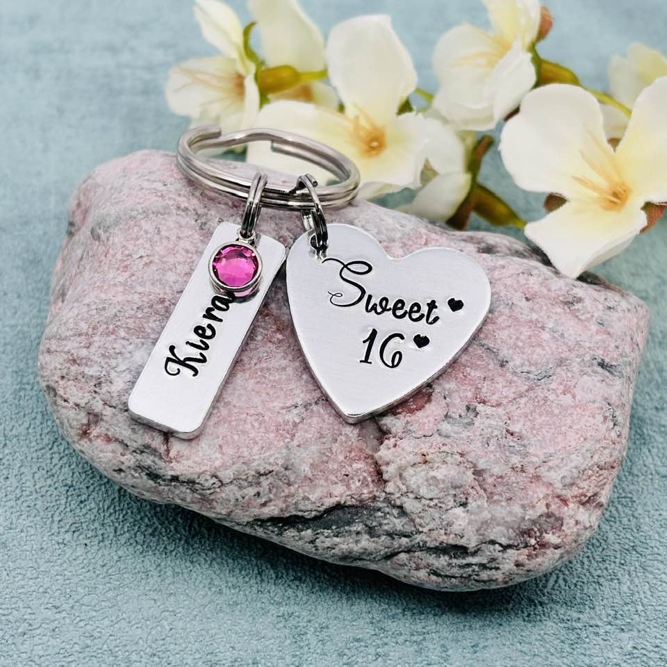 'Sweet 16' Keyring with Birthstone