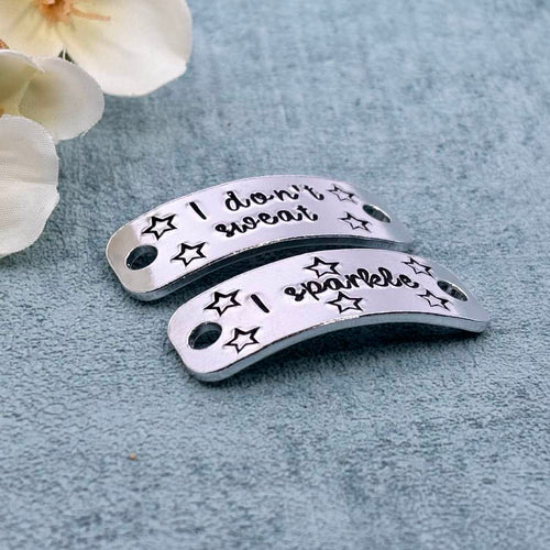 'I don't sweat I sparkle' Trainer Tags